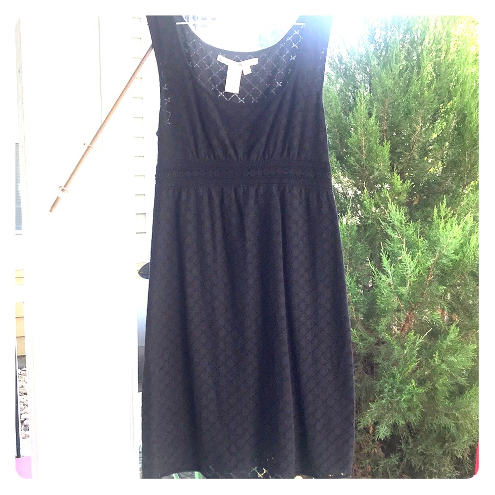 Max Studio Black Lace Dress with Empire Waist
